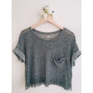 🌸Hollister ~ Cropped Knit Tee